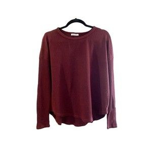 Theo & Spence Ribbed Knit Pullover Burgundy​